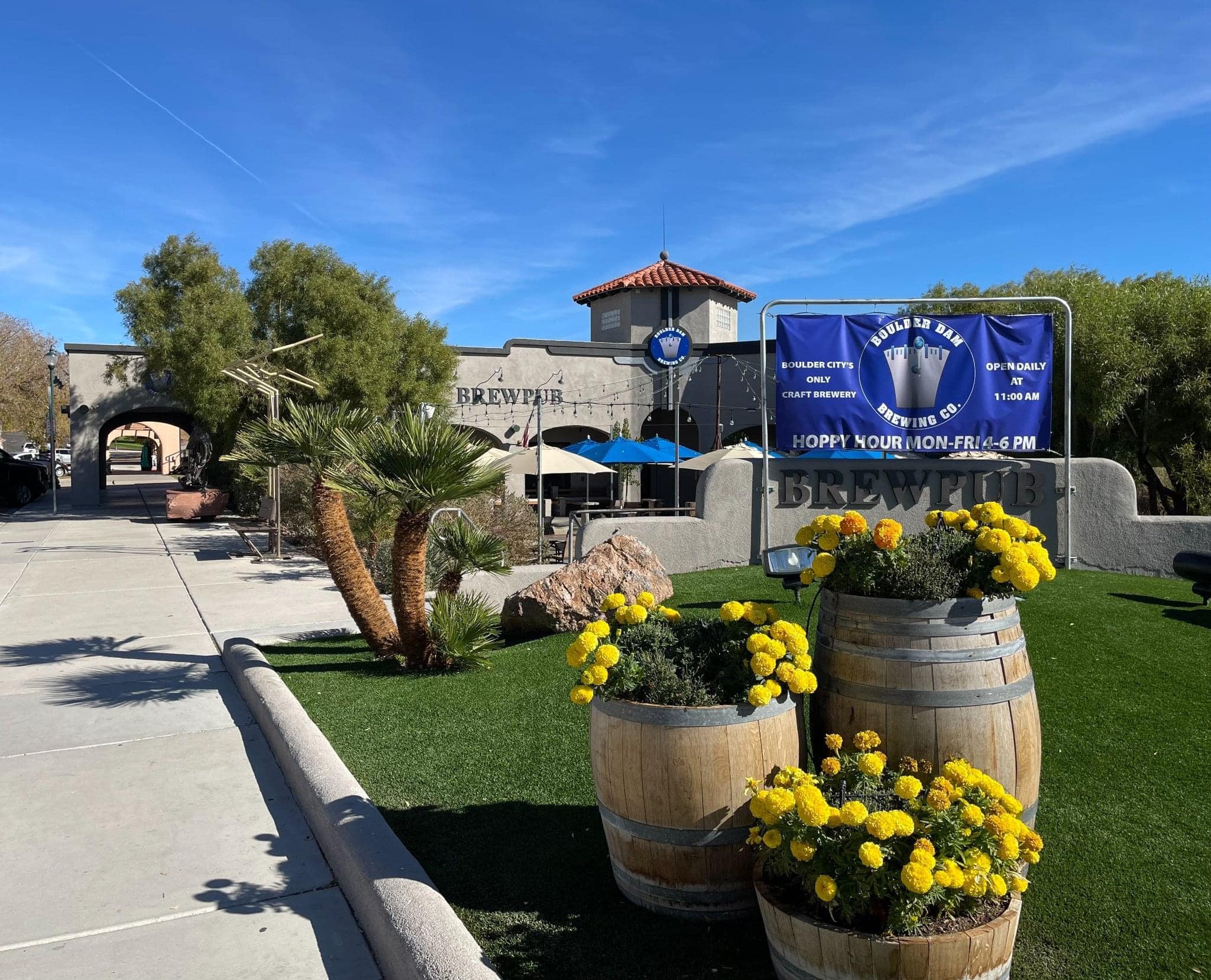 The front of Boulder Dam Brewing Co. on Nevada Way